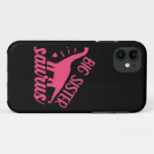 Große Schwester Saurus in Rosa Case-Mate iPhone Hülle (Rückseite (Horizontal))