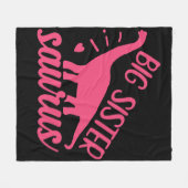 Große Schwester Saurus in Rosa Fleecedecke (Vorderseite (Horizontal))