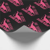 Große Schwester Saurus in Rosa Geschenkpapier (Ecke)