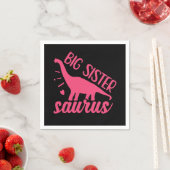 Große Schwester Saurus in Rosa Serviette (Beispiel)