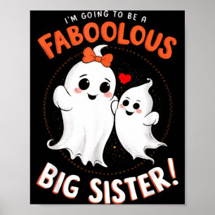 Große Schwester Schwangerschaftsankündigung Hallow Poster