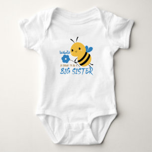 Große Schwester Schwangerschaftsankündigung Kleink Baby Strampler