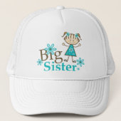 Große Schwester-Strichmännchen Truckerkappe (Vorderseite)