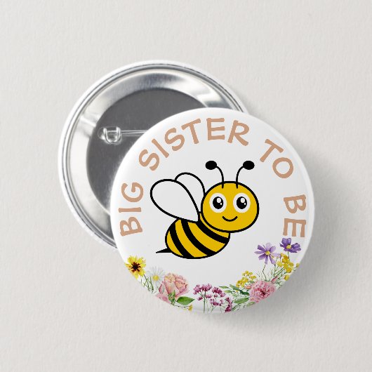 Große Schwester, süß zu sein, wie man kann Button (Vorne & Hinten)