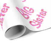 Große Schwester-Typografie Geschenkpapier (Rolleneckpunkt)