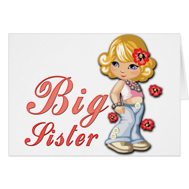 Große Schwester und Blume (Vorderseite (Horizontal))