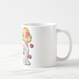 Große Schwester und Blume Kaffeetasse