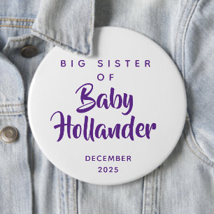 Große Schwester von Baby Individuelle Schwangersch Button