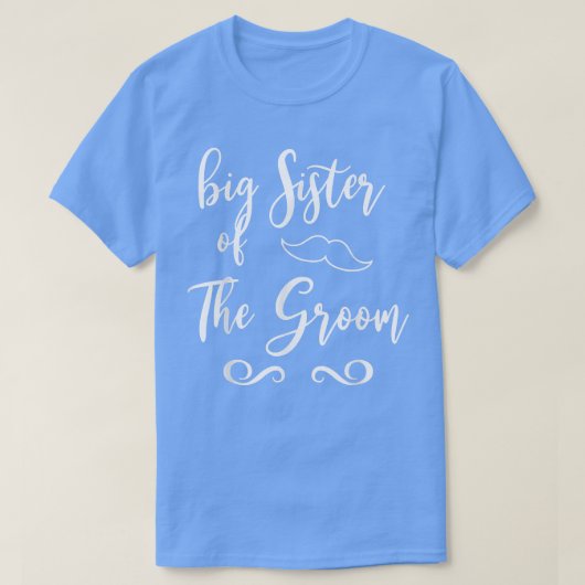 Große Schwester von Groom & Bride Hochzeitssache T-Shirt (Design vorne)