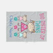 Große Schwester von Twins Fleece Blanket (Vorderseite (Horizontal))