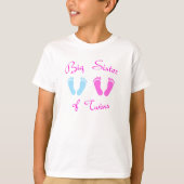 Große Schwester von Twins Footprints T-Shirt (Vorderseite)