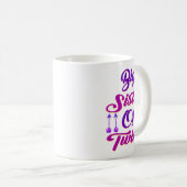 Große Schwester von zwei Siegern neue große Schwes Kaffeetasse (VorderseiteRechts)