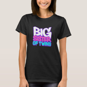 Große Schwester von Zwillingen Schwangerschaftsank T-Shirt