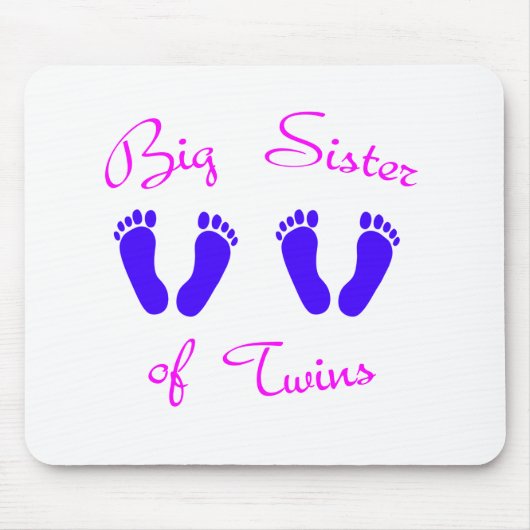 Große Schwester von Zwillingsjungen Mousepad (Vorne)