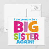 Große Schwester wieder Postkarte (Vorne/Hinten)