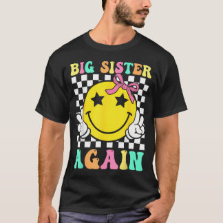 Große Schwester wieder Retro Groovy Große Schweste T-Shirt