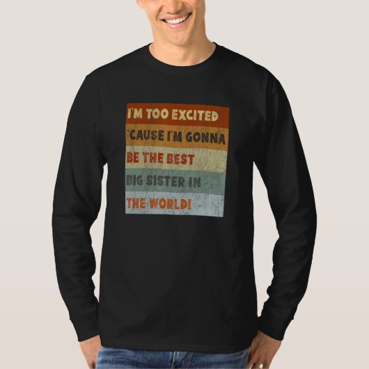 Große Schwester wird bald kommen Retro T-Shirt (Vorderseite)