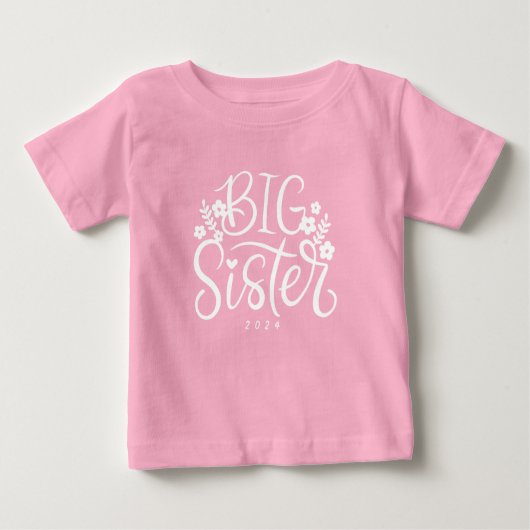 Große Schwester wird neue Kinderankündigung Baby T-shirt (Vorderseite)