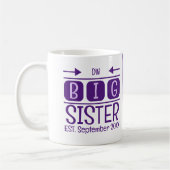 Große Schwesterinitiativen est. Monat lila Kaffeetasse (Links)