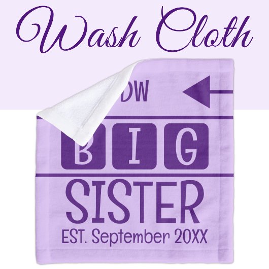 Große Schwesterinitiativen est. Monat lila Waschlappen