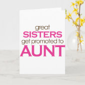 Große Schwestern werden zur Tante geworben Karte (Gelbe Blume)