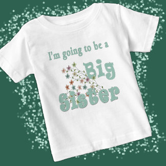 Große Schwesternpastel-Blume Baby T-shirt
