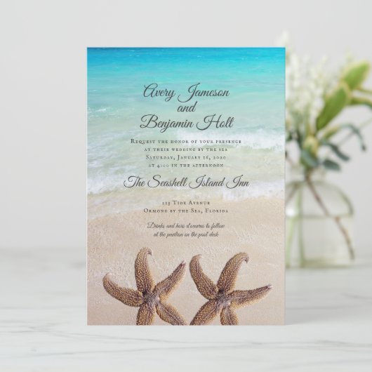 Große Seeheirat Einladung (Stehend Vorderseite)