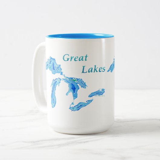 Große Seen 15 Oz Tasse (Vorderseite Links)