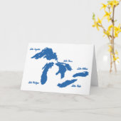 Große Seen Faltkarte Karte (Gelbe Blume)