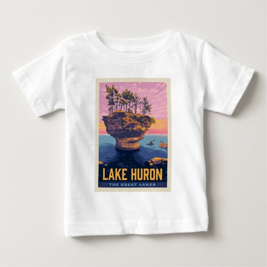 Große Seen | Huron Lake Baby T-shirt (Vorderseite)