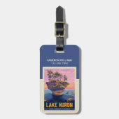 Große Seen | Huron Lake Gepäckanhänger (Vorderseite vertikal)