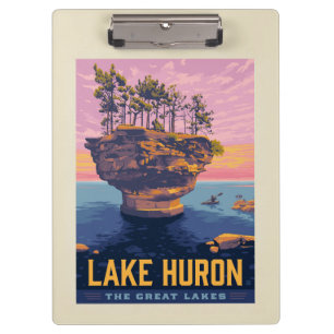 Große Seen   Huron Lake Klemmbrett