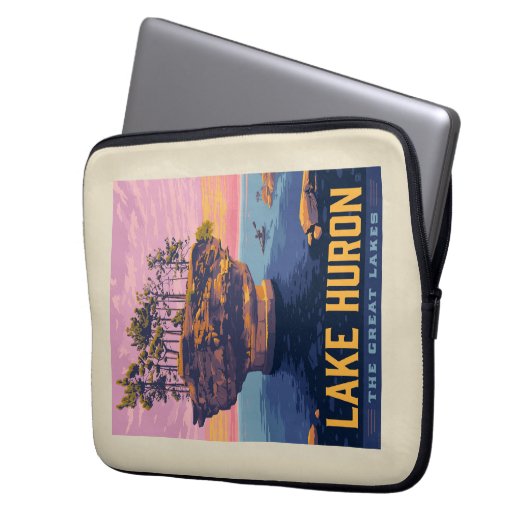 Große Seen | Huron Lake Laptopschutzhülle (Vorderseite Links)