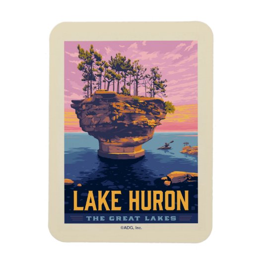 Große Seen | Huron Lake Magnet (Vertikal)