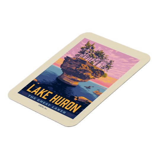 Große Seen | Huron Lake Magnet (Linke Seite)