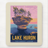 Große Seen | Huron Lake Mousepad (Vorne)