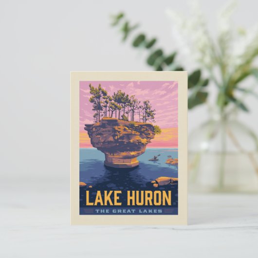 Große Seen | Huron Lake Postkarte (Stehend Vorderseite)