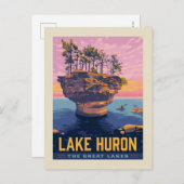 Große Seen | Huron Lake Postkarte (Vorne/Hinten)