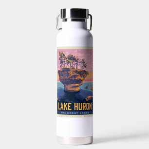 Große Seen   Huron Lake Trinkflasche