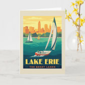 Große Seen | Lake Erie Karte (Gelbe Blume)
