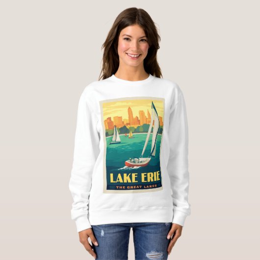 Große Seen | Lake Erie Sweatshirt (Vorne ganz)