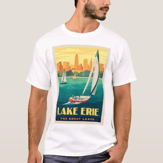 Große Seen | Lake Erie T-Shirt (Vorderseite)