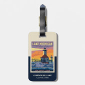 Große Seen | Lake Michigan Gepäckanhänger (Rückseite vertikal)