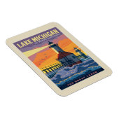 Große Seen | Lake Michigan Magnet (Rechte Seite)