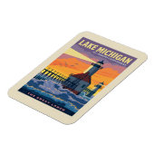 Große Seen | Lake Michigan Magnet (Linke Seite)