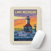Große Seen | Lake Michigan Mousepad (Mit Mouse)