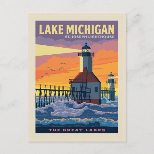 Große Seen | Lake Michigan Postkarte (Vorderseite)