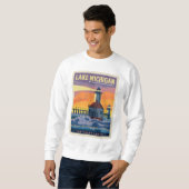 Große Seen | Lake Michigan Sweatshirt (Vorne ganz)