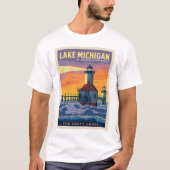 Große Seen | Lake Michigan T-Shirt (Vorderseite)