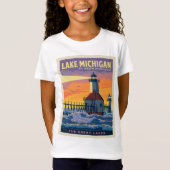 Große Seen | Lake Michigan T-Shirt (Vorderseite)